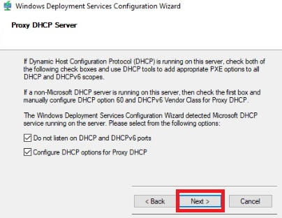 Proxy DHCP server-
